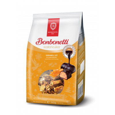 Bonbonetti szaloncukor 345 g karamell ízű, étcsokoládéval